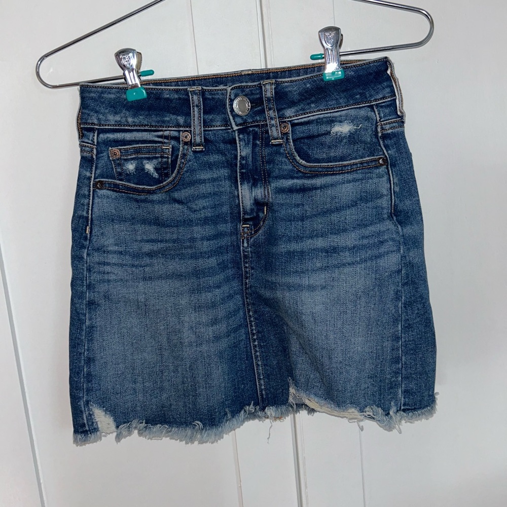 american eagle, jean skirt, size 00